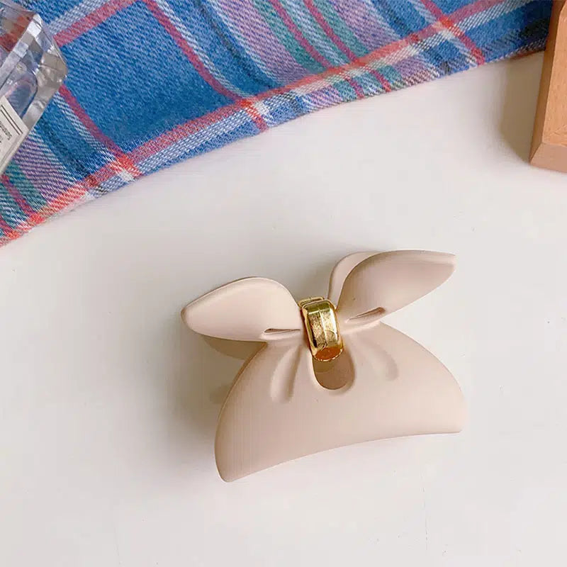 Hair Clip-Bow Hair Clip Taupe